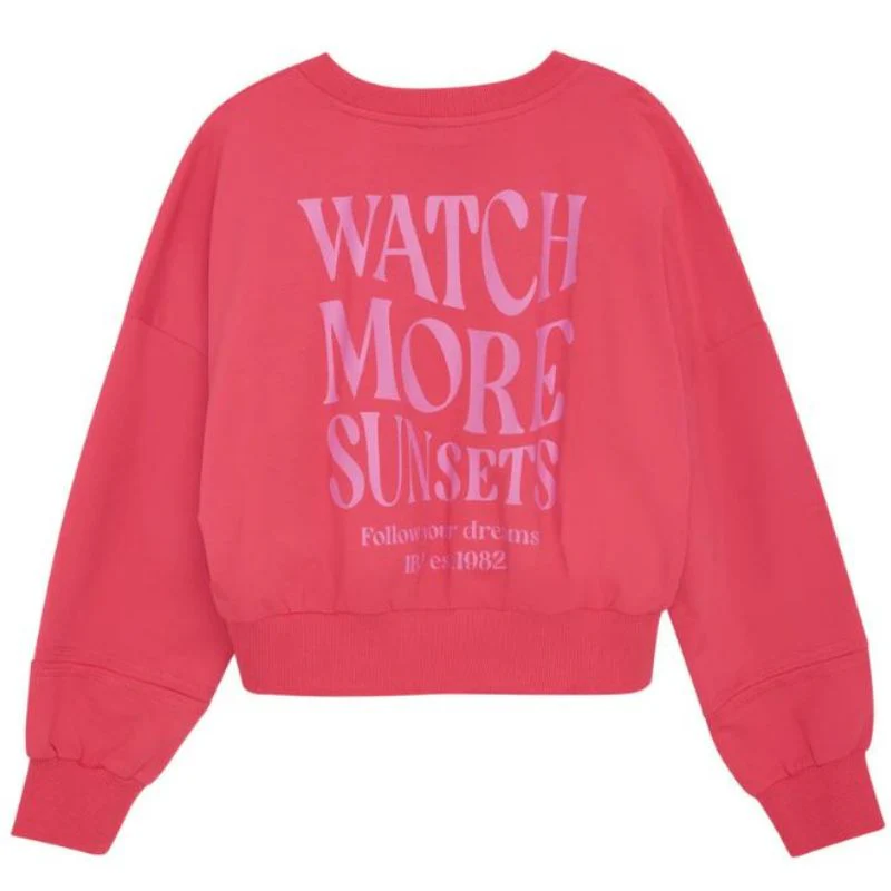 Roze loose fit Sweater Backprint - Afbeelding 3