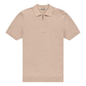 Roze polo Oblique Zip