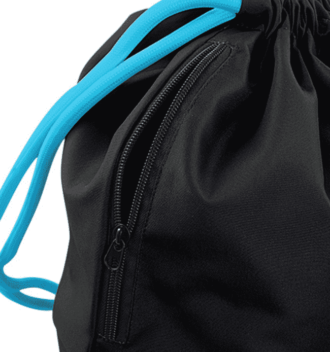 Premium Gymtas met naam (Zwart-Fuchsia) - Afbeelding 3