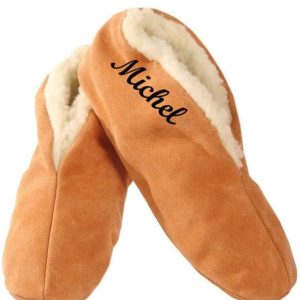 Sloffen met naam (Beige)