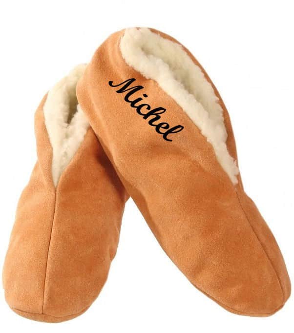 Sloffen met naam (Beige)