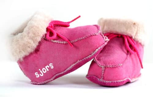 Babyslofjes met naam (Roze) - Afbeelding 2