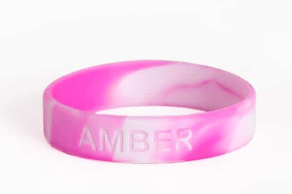 SOS armbandje / polsbandje met naam (Camouflage Roze) - Afbeelding 2