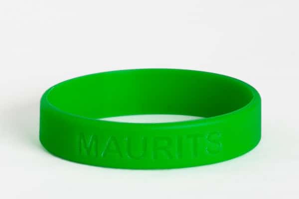SOS armbandje / polsbandje met naam (Groen) - Afbeelding 2