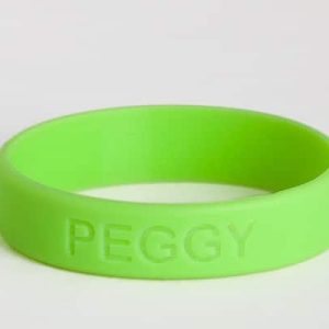 SOS armbandje / polsbandje met naam (Lime)