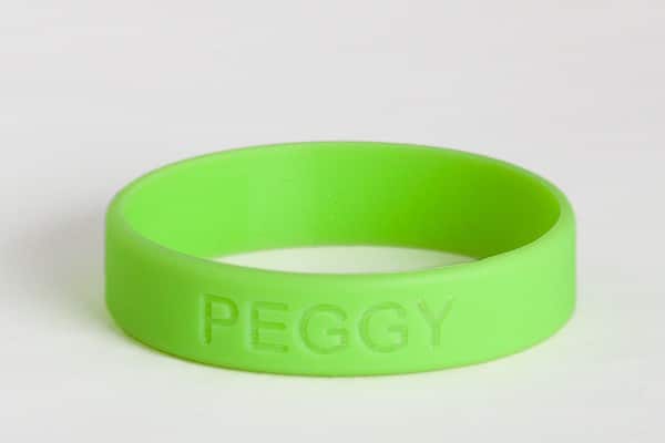 SOS armbandje / polsbandje met naam (Lime)