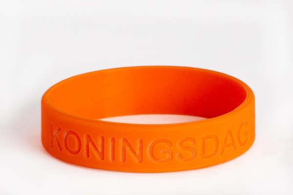 SOS armbandje / polsbandje met naam (Oranje) - Afbeelding 2