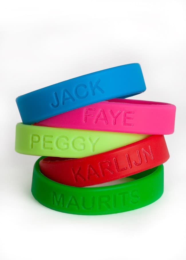 SOS armbandje / polsbandje met naam (Camouflage Roze) - Afbeelding 3