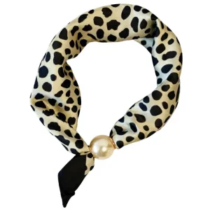 Spots black/white parel sjaaltje Chloe