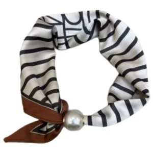 Stripe/brown parel sjaaltje Chloe