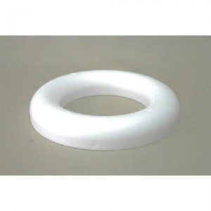Piepschuim Styropor Krans Ø  25cm plat