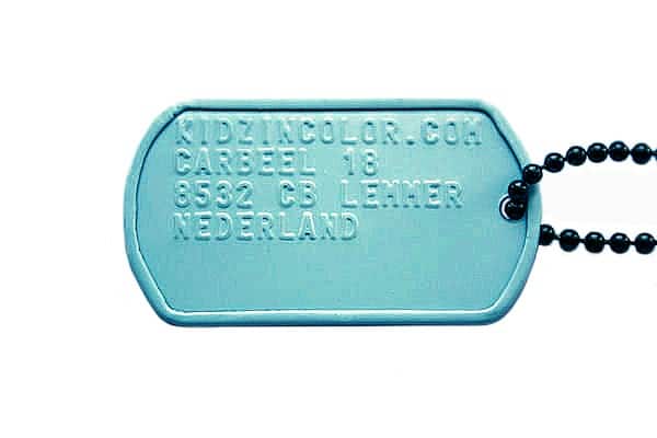 ID-Plaatje / Dogtag (enkel) - Afbeelding 2