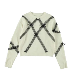 Turquoise Trui D20063 Beige