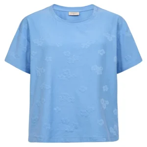 Vista Blue boxy shape t-shirt Ziprea