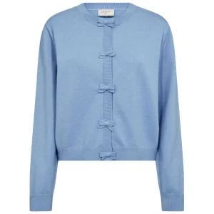 Vista Blue knitted bows cardigan Tessa