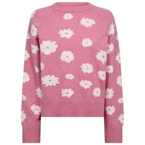 Wild Orchid met offwhite jacquard pullover Alpi
