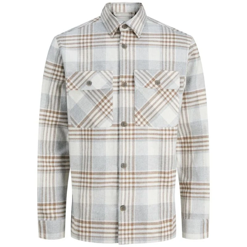 Wit melange check overshirt Rayle - Afbeelding 2