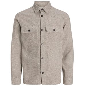 Wit melange solid overshirt Rayle