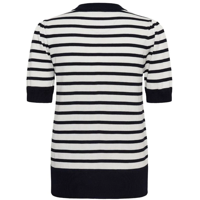 Wit met donkerblauw gestreepte pullover Mila - Afbeelding 3