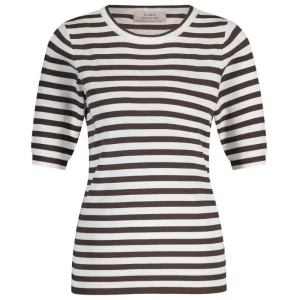 Wit met espresso pullover Luna ssl