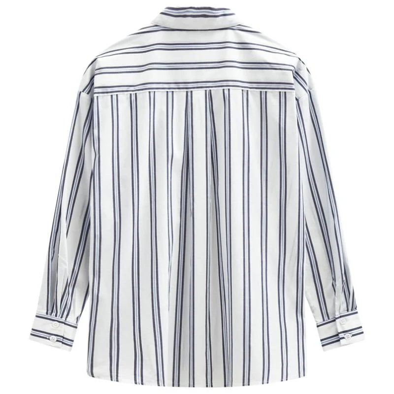 Wit met navy blazer gestreept shirt Fina - Afbeelding 3