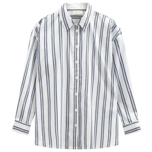 Wit met navy blazer gestreept shirt Fina