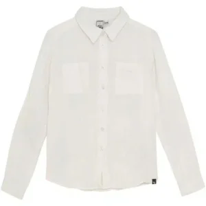 Wit shirt Longsleeve Linen