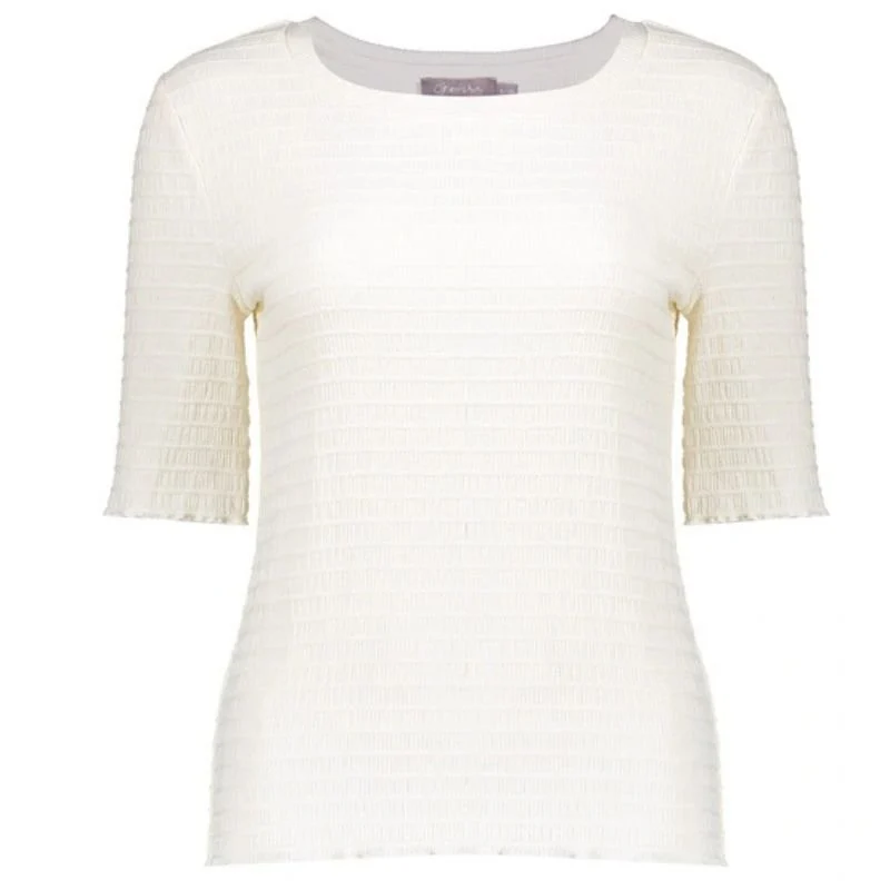 Witte fancy rib top 52125 - Afbeelding 2