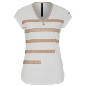 Witte top V Stripe