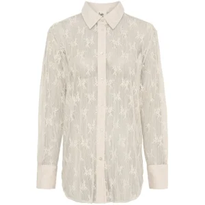 Zandkleurige blouse Laika Lace