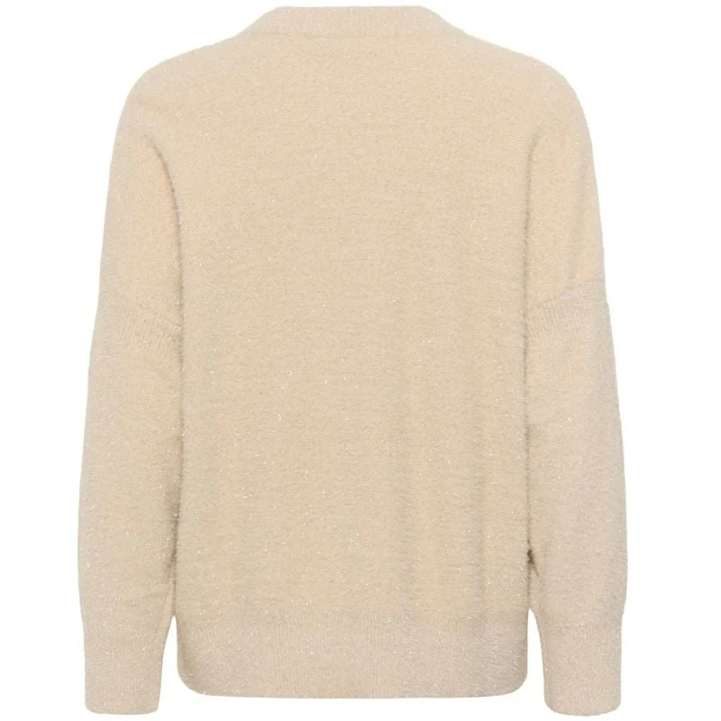 Zandkleurige glitter pullover Nusha - Afbeelding 3