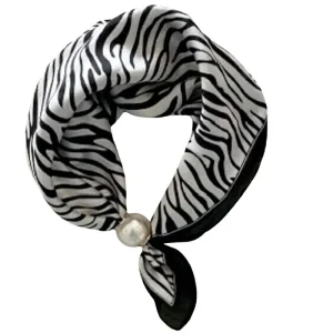 Zebraprint parel sjaaltje Chloe