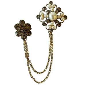 Zilveren bloemetjes broche Ashley