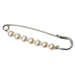 Zilveren klassieke parel broche Tea