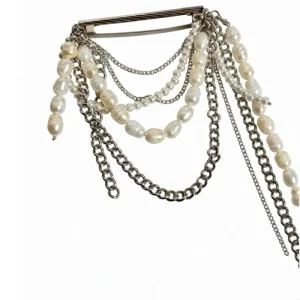 Zilveren pareltjes broche Micha