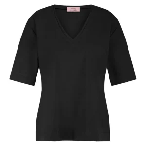 Zwart basic v-hals shirt Roller