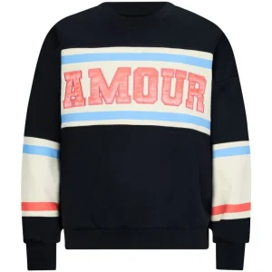 Zwart geprinte Amour sweater Gwen