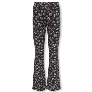 Zwart geprinte flairbroek Paige