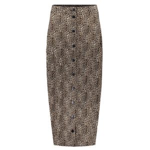Zwart geprinte rok Leopard 56335