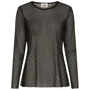 Zwart geprinte square meshtop Fifi