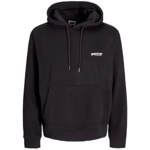 Zwart geprinte sweat hoodie Union