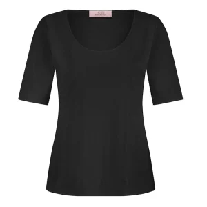 Zwart light travel shirt Sascha