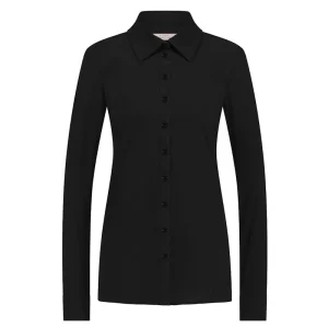 Zwarte travel basis blouse Poppy