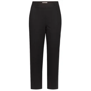 Zwarte bonded barrell trousers Marlis