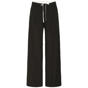 Zwarte broek met witte boord Kyrra