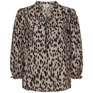 Zwarte Drops geprinte blouse Ane Loose