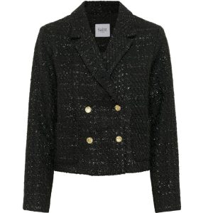 Zwarte korte blazerjacket Nigella