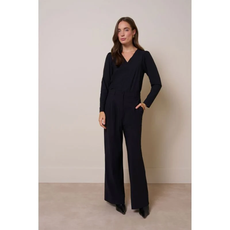 Zwarte light travel v-hals top Lola - Afbeelding 3