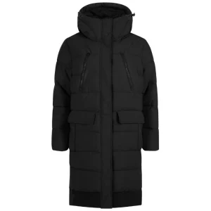 Zwarte long puffer jacket Kooky
