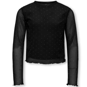 Zwarte longsleeve Jada Rhinestone